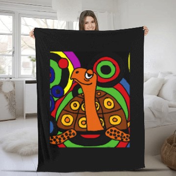 Discover Turtle Pet Smiletodaytees Cute Artistic Box Turtle Abstract Art Fleece Blankets