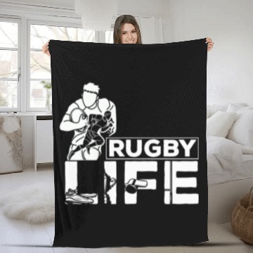 Discover Sport Rugby Player Coachs Rugby Fan Fleece Blankets