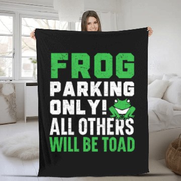 Discover Frog Pet Parking Only All Others Will Be Toad Froggy Amphibian Baseball Tees Fleece Blankets