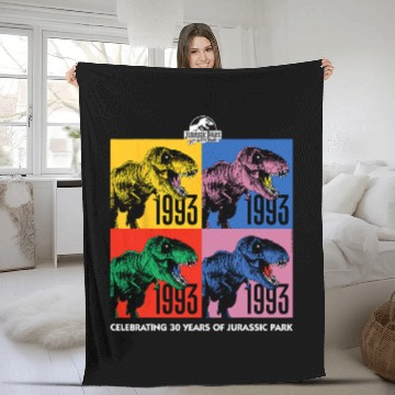 Discover Dinosaur Pet Jurassic Park 30 Years Fleece Blankets