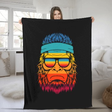Discover Gorilla Pet Retro Summer Gorilla Ape Monkey 6 Baseball Tees Fleece Blankets