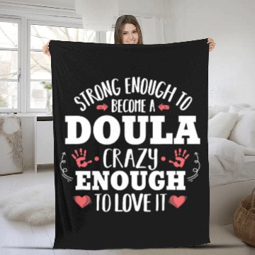 Discover Strong Enough Funny Midwife nurses Doula Gift Women Baseball Tees Fleece Blankets