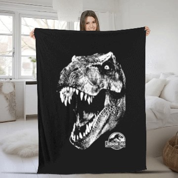 Discover Dinosaur Pet Jurassic Park TRex White Head Roaring Baseball Tees Fleece Blankets