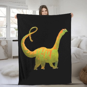 Discover Dinosaur Pet Apatosaurus Brontosaurus Fleece Blankets