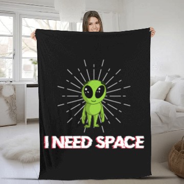 Discover Aliens UFO I need space for astronomy geek Fleece Blankets