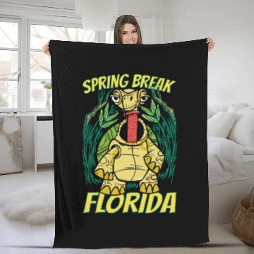 Discover Turtle Pet Spring Break Florida Cute Beach Vacation Zip Fleece Blankets