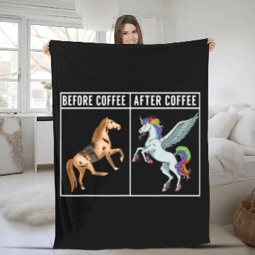 Discover Unicorn Pet Before Coffee After Coffee Horse Lover Unicorn Coffee Lover Baseball Tees Fleece Blankets