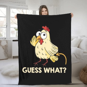 Discover Chicken Pet Guess What Chicken Butt Chickens Farmer Zip Fleece Blankets