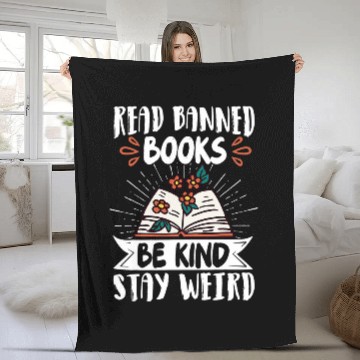Discover Book Fun Read Banned Books Be Kind Stay Weird 038 Baseball Tees Fleece Blankets