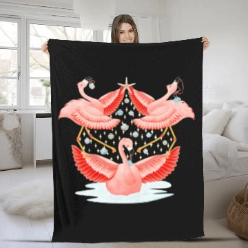 Discover Flamingo Pet Joy Christmas Tree 161 Fleece Blankets