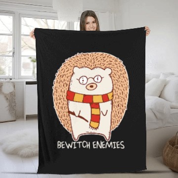 Discover Hedgehog Pet Bewitch Enemies Funny Magic Hedgehogs Witch Saying Witchcraft Baseball Tees Fleece Blankets