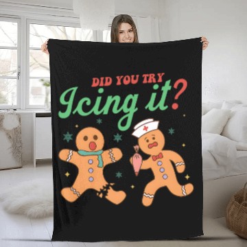 Discover nurses Job Did You Try Icing It Gingerbread nurses s For Women 2 Fleece Blankets