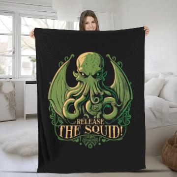 Discover Octopus Pet Cthulhu Release The Squid Cosmic Horror Cthulhu Zip Fleece Blankets