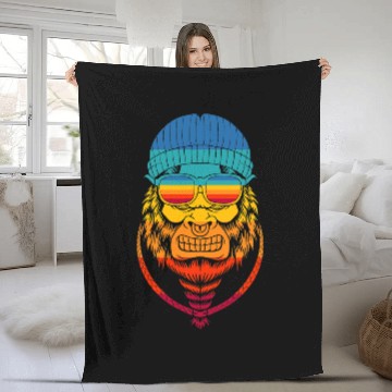 Discover Gorilla Pet Retro Summer Gorilla Ape Monkey Baseball Tees Fleece Blankets