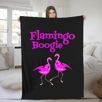 Discover Flamingo Pet Boogie Tropical Pink Dancing Birds Summer Zip Fleece Blankets
