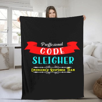 Discover nurses Job Code Sleigher Christmas Emergency Response Team nurses Fleece Blankets