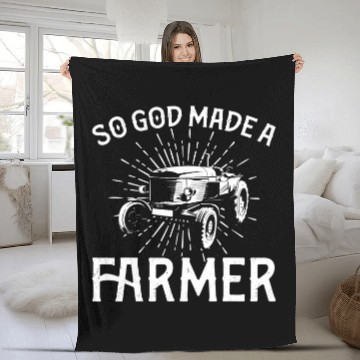 Discover Tractor Fun Farming vintages Tractor So God Made A Farmer Fleece Blankets