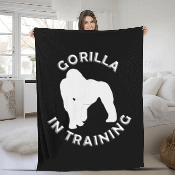 Discover Gorilla Pet Silverback Gorilla In Training Bodybuilding Gorilla Fitness Baseball Tees Fleece Blankets