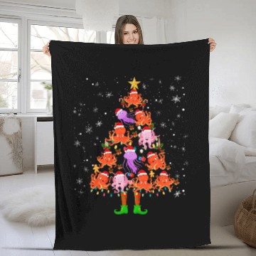 Discover Octopus Pet Christmas Tree Santa Hat Ugly Christmas Sweater Baseball Tees Fleece Blankets