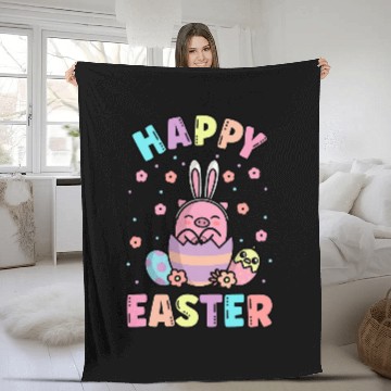 Discover Pig Pet Easter Kawaii Bunny Pig Cute Spring Egg Hunting Kid Fleece Blankets