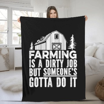 Discover Tractor Fun Farming Farmer Agriculture Tractor Farm Fleece Blankets