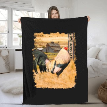 Discover Chicken Pet Rooster Cock Fight Enthusiast Fleece Blankets