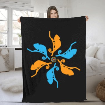 Discover Chameleon Pet Animal Mandala Pattern 1 Fleece Blankets