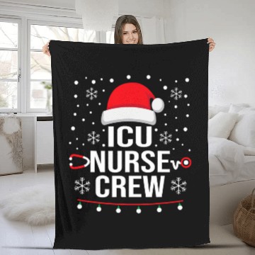 Discover nurses Job Silent Night ICU nurses Christmas Intensive Care Unit Fleece Blankets