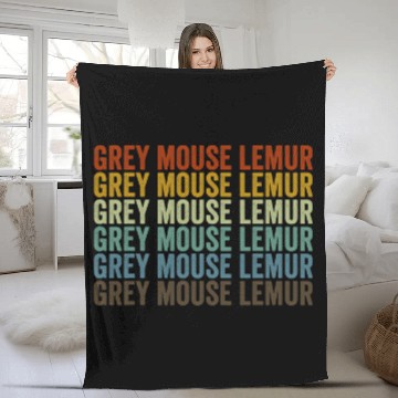 Discover Lemur Pet Grey Mouse Lemur Retro Fleece Blankets