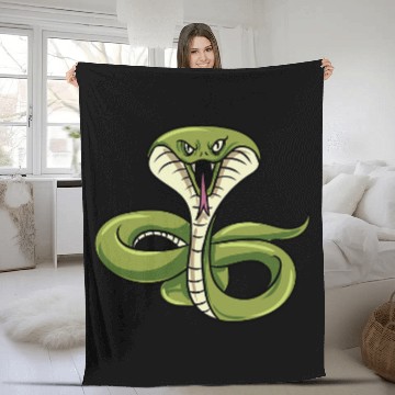 Discover Python Pet animal snake poison cobra cool python anaconda Fleece Blankets