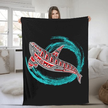 Discover Whale Pet Orca Killer Whale Native American Indian Pacific Northwest Baseball Tees Fleece Blankets
