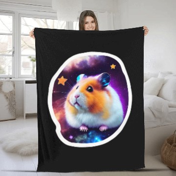 Discover Hamster Pet Celestial Hamster Odyssey 2Cosmic Hamster Baseball Tees Fleece Blankets