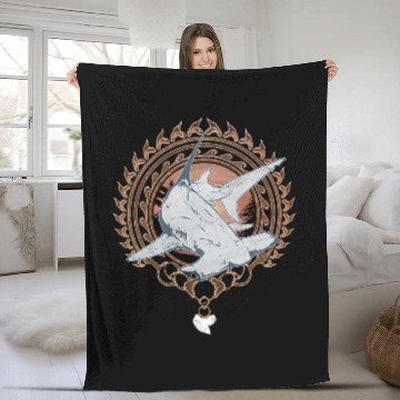 Discover Shark Pet Hammerhead Shark Polynesian Tribal Baseball Tees Fleece Blankets