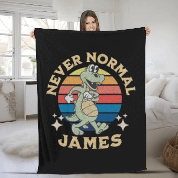 Discover Dinosaur Pet Retro Sun Never Normal James Dinosaur humor funny name Baseball Tees Fleece Blankets