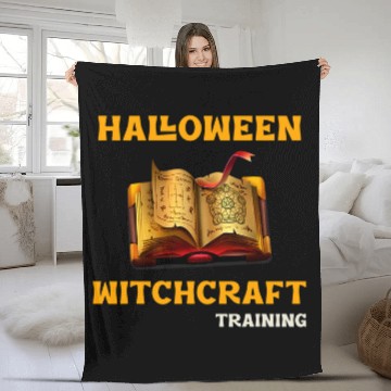 Discover Book Fun Novelty Witchcraft Spell Book Witch in Training Fleece Blankets