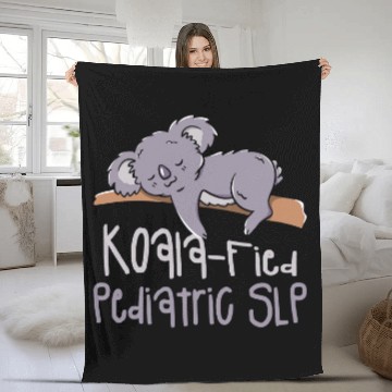 Discover Koala Pet KoalaField Pediatric SLP Speech Language Pathologist Fleece Blankets