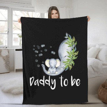 Discover Elephant Mammal Daddy To Be Elephant Baby Shower Future Daddy Fleece Blankets
