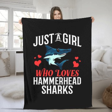 Discover Shark Pet Hammerhead Shark Head Tooth Funny 1 Fleece Blankets