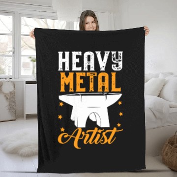 Discover Heavy Metal Artist For A Blacksmith 21 Fleece Blankets