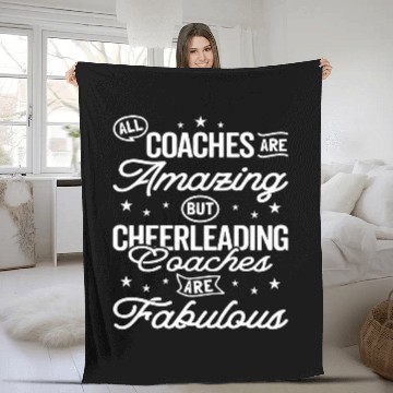 Discover Cheerleading Coach Baseball Tees Fleece Blankets