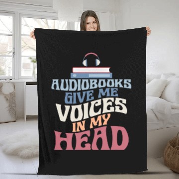 Discover Book Fun Character Chorus Audiobooks Voices In My Head Fleece Blankets