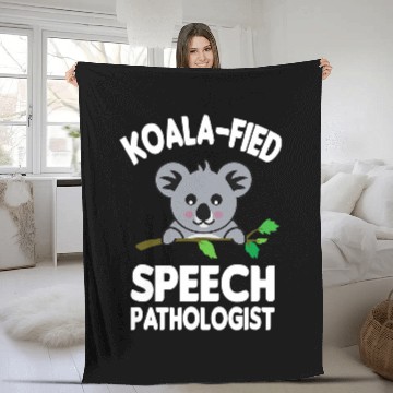 Discover Koala Pet KoalaFied Speech Pathologist Funny Favorite SLP Therapist Baseball Tees Fleece Blankets
