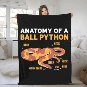 Discover Python Pet Anatomy Of A Ball Python Banana Ball Python Baseball Tees Fleece Blankets