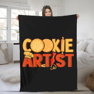Discover Cookie Artist Bakers Baking Lover Pastry Chef Zip Fleece Blankets