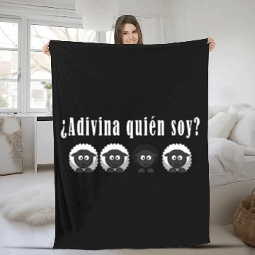 Discover Sheep Pet Guess Who I am Fun Black Sheep 08 Fleece Blankets