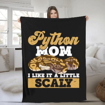 Discover Python Pet Ball Python Mom And Royal Python Zip Fleece Blankets