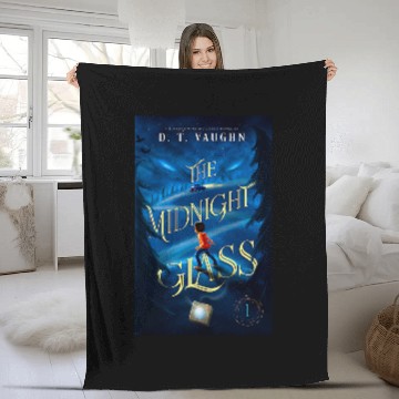 Discover Book Fun The Midnight Glass Book Cover Fleece Blankets by D T Vaughn Baseball Tees