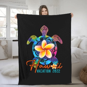Discover Turtle Pet Hawaii Hawaiian Turtle Family Vaction Spring Break Fleece Blankets