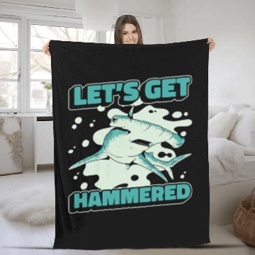 Discover Shark Pet Hammerhead Shark Hammer Fish 2 Zip Fleece Blankets