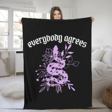 Discover Snake Pet Everybody Agrees Modern Lavender Snake Artwork Baseball Tees Fleece Blankets